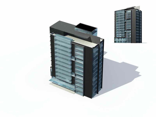 3d realistic skyscraper model - High-Rise Commercial Building 0036 by papandenis